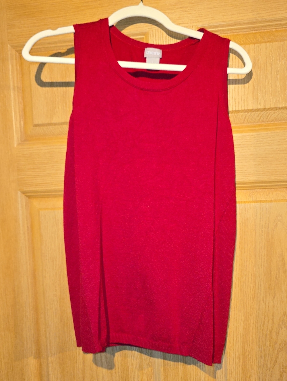Chico's Bright Red Sleeveless Knit Tank
